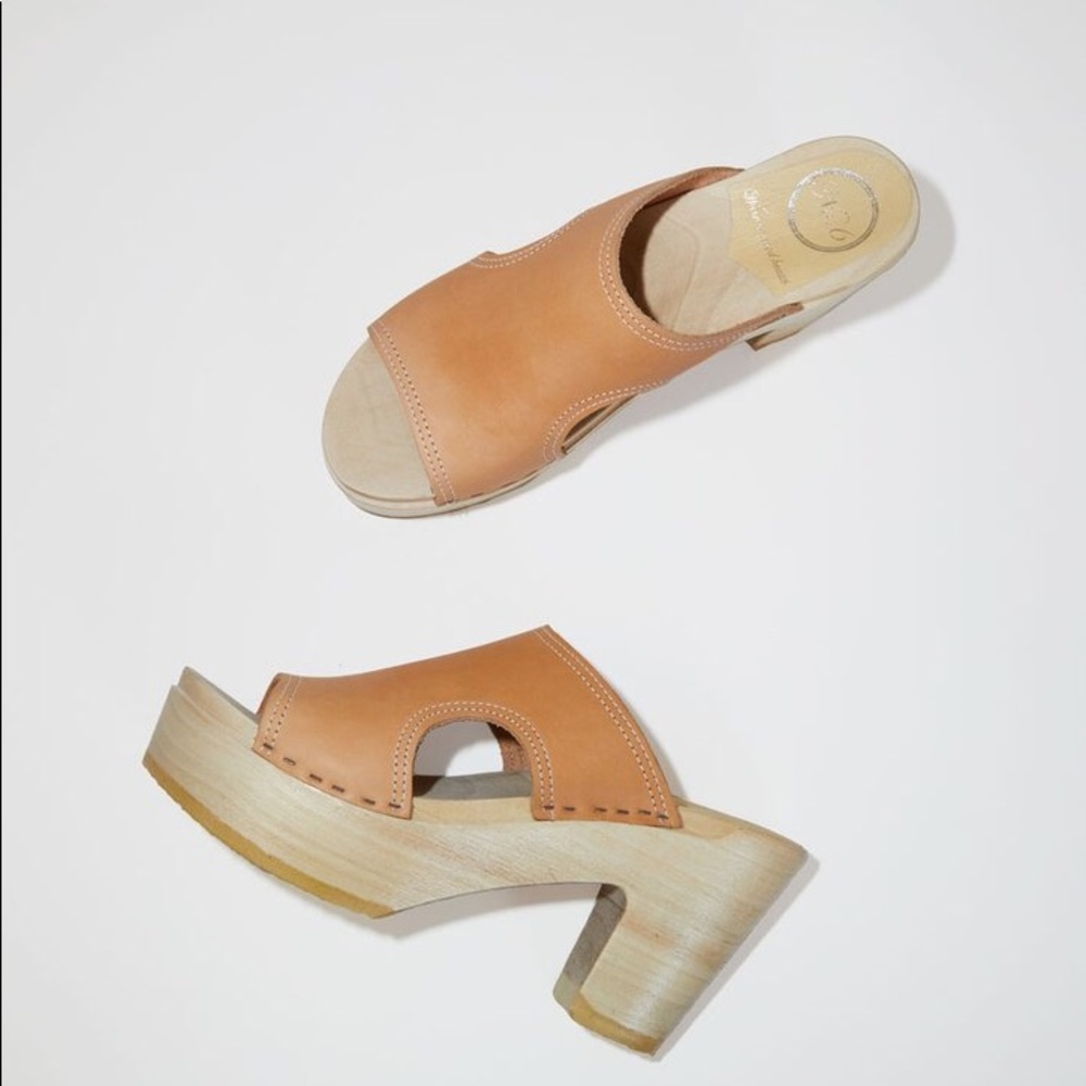 No.6 Alexis Slide Clog Platform-Naked $325, Size 8